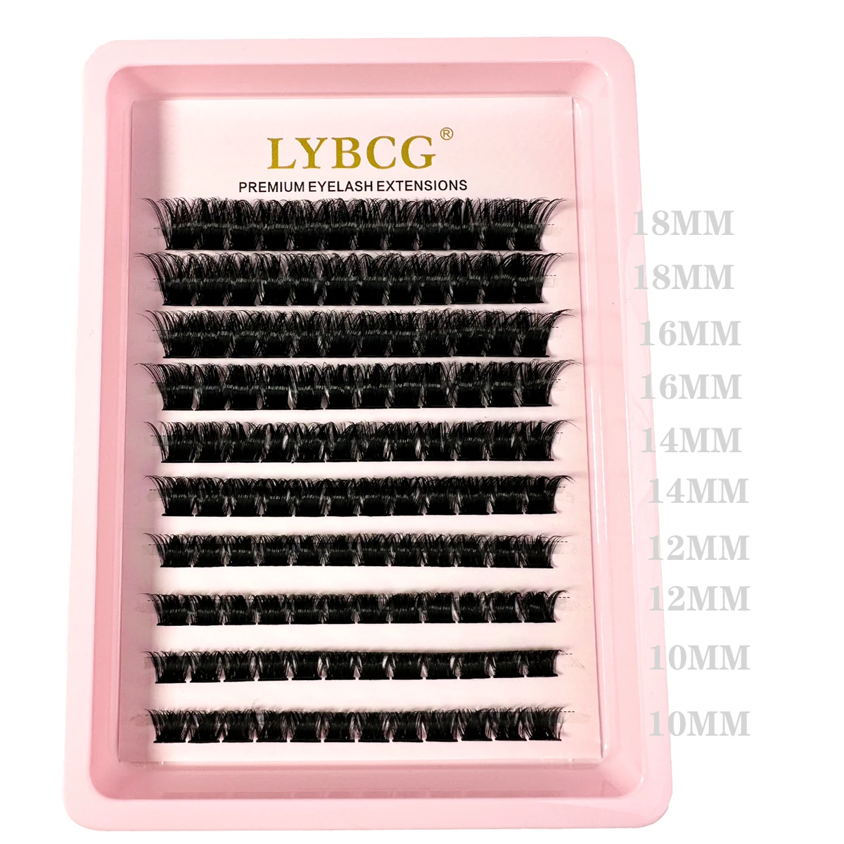 10 file 0.07MMDIY Cluster Ciglia finte individuali 10-18mm Ciglia finte soffici e sottili Strumenti per il trucco Strumenti per l'estensione delle ciglia Cilios