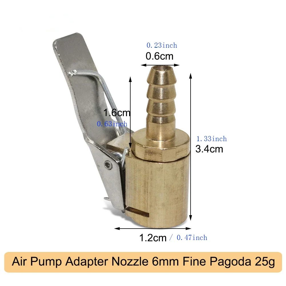 1PC Quick Inflation Nozzle Inflation Chuck 8x7.8cm Inner Diameter 8/6mm Copper Material Suitable for Car Tire Valve Accessories