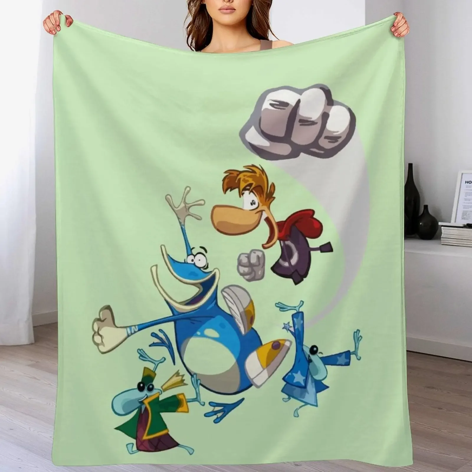 Rayman and Globox Throw Blanket Sofa Quilt wednesday Blankets