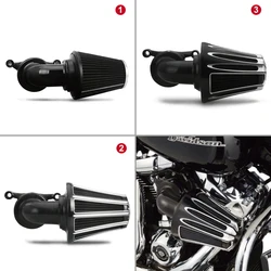 Black Sucker cone Air cleaners filters kits for harley M8 Touring Road king Street electra Glide Softail Slim 2018-2023