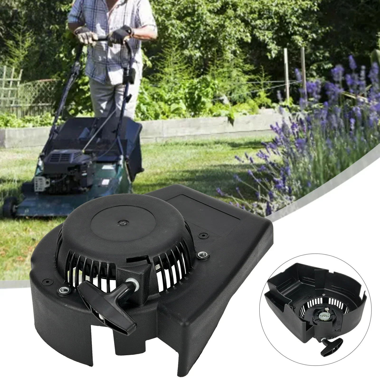 

Replacement String Trimmer Parts Outdoor Power Equipment Recoil Starter Black Brand New Plastic For HP454/RV40