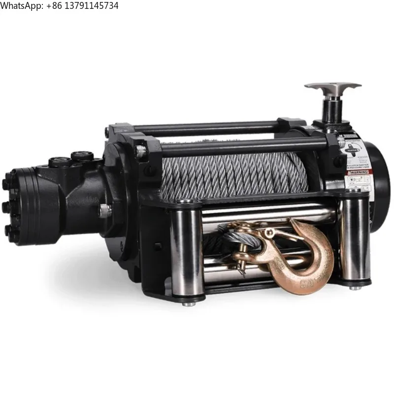 

10ton Hydraulic Winch 15000lbs Capacity With Auto Steel Wire Rope For Towing Truck Boat Cranes Other Services