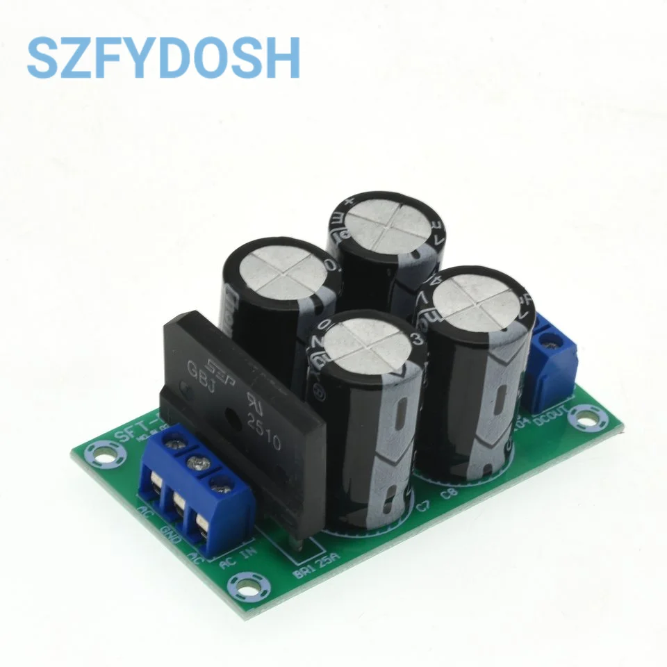 PW28 Dual Power Filter Power Amplifier Board Rectifier High Current 25A Flat Bridge Unregulated Power Supply Board DIY