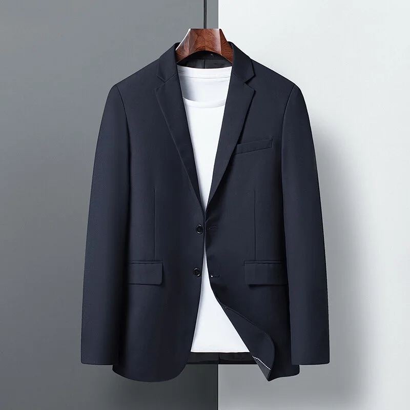 Blazer Herenmode, Casual, Zakelijk, Veelzijdig, Herenreizen, Ademend Effen Kleur, Trendy, Afslanken, Bruiloftsblazer