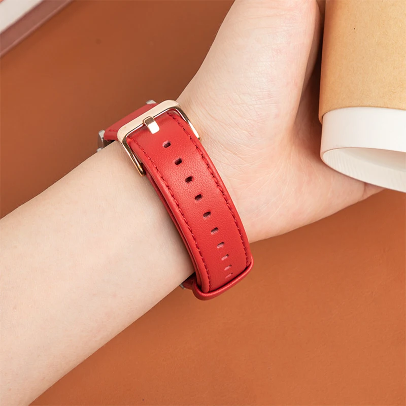 New Genuine Leather Strap For Huawei Band 9 8 Fashion Women Men Watch Band Loop For Huawei Band 8 9 Clasp