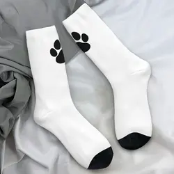 Dog Paw Animal Socks Black Logo Retro Stockings Men Comfortable Running Sports Socks Autumn Design Anti Slip Socks