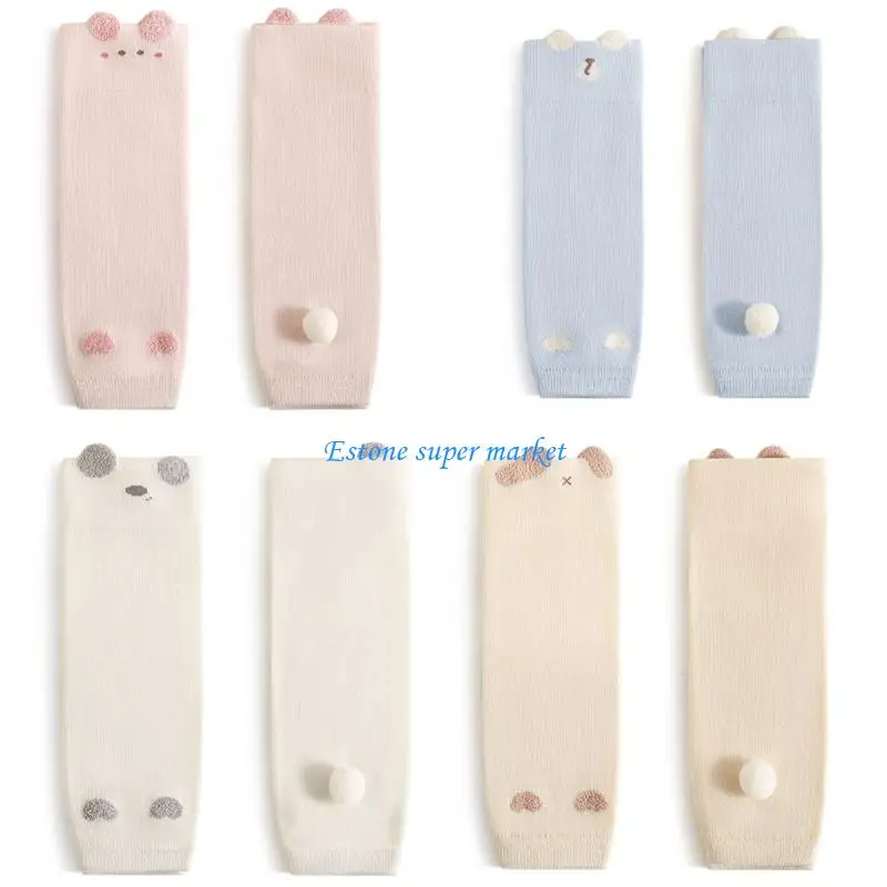 

090B 2 шт. Гольфы с рукавами для малышей, чесаный хлопок, защита ног