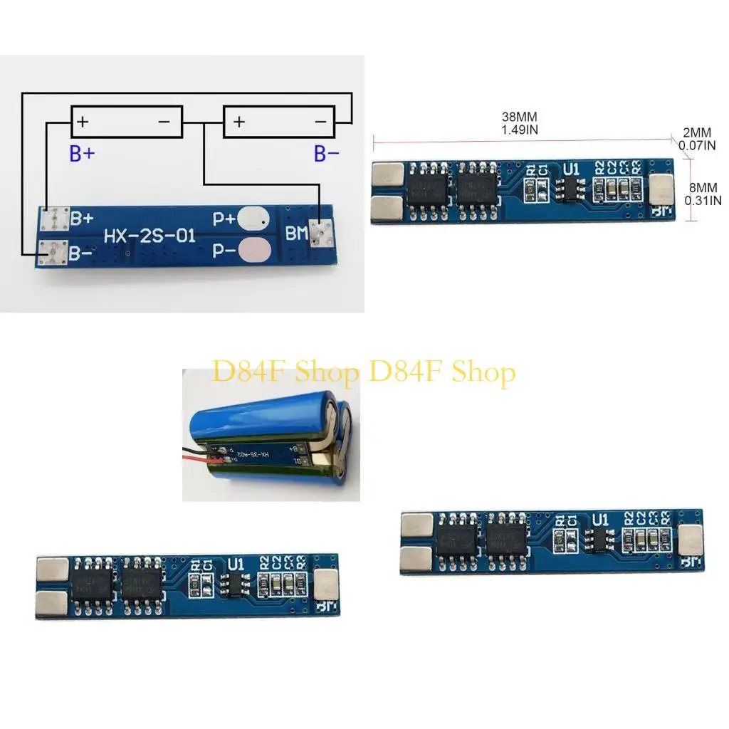 D84F 7.4V 8.4V 5A 18650 Module Li-ion Lithium Battery for Protection Board Anti-Overcharge Short Circuit