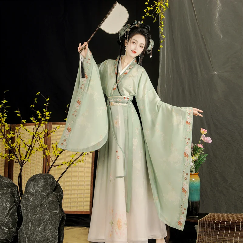 

Традиционное женское платье династии Сун, древнее платье ханьфу, платье принцессы ханьфу в китайском стиле, сценический костюм, элегантная сказочная танцевальная одежда