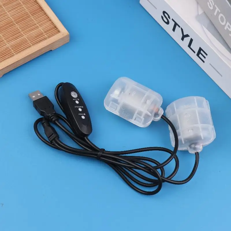 1Pc Low Noise & Durable DC 5V 3-Speed USB Massage Motor, Dual/ Single Head Vibrating Massager For Pillow/ Cushion/ Waist...