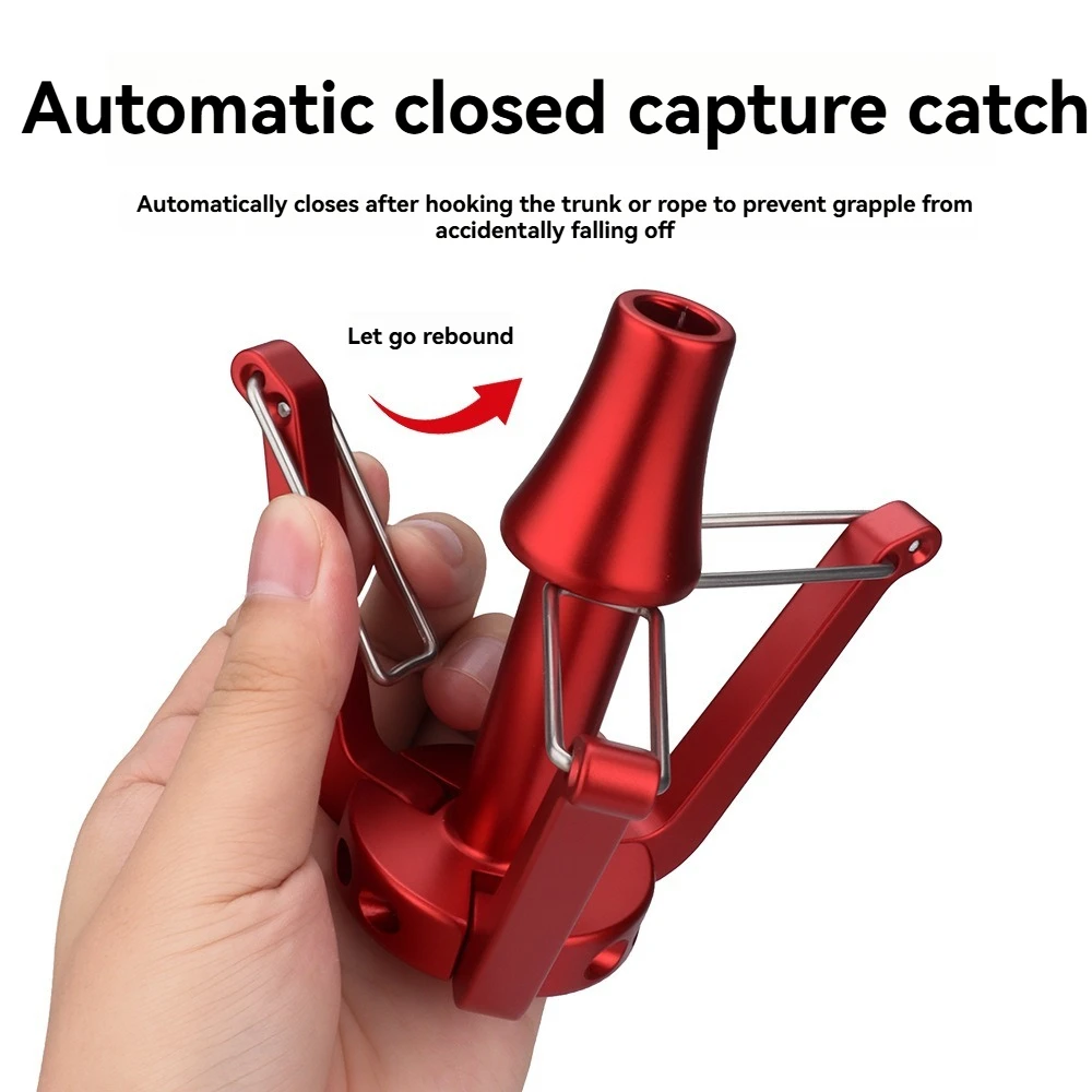 Aluminum alloy folding self-locking multidimensional vector rope anchor three-jaw hook rope anchor