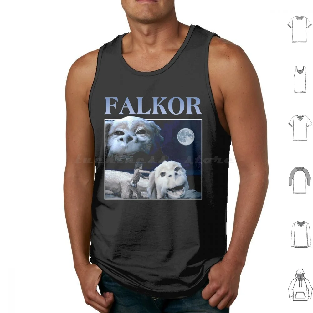 Neverending Design Story Movies-Falkor Tank Tops Print Cotton Neverending Story Atreyu 80s Falkor Falcor Fantasy Movie