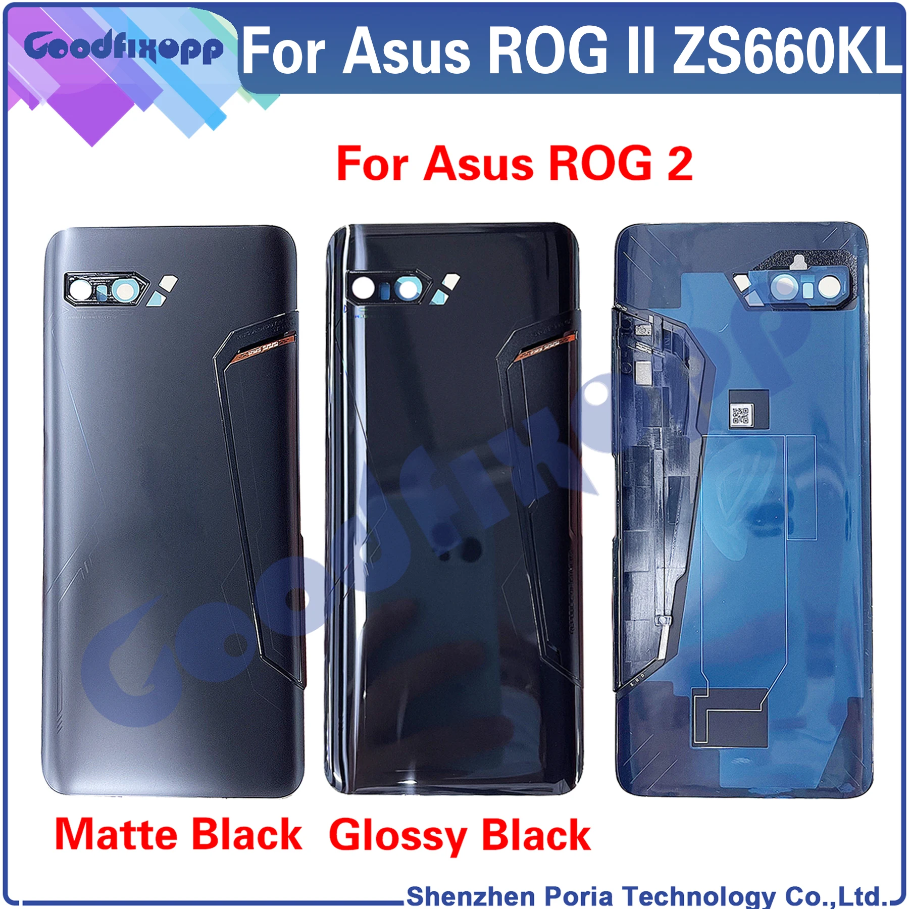 

For Asus ROG Phone II ZS660KL ROG2 Back Battery Cover Door Housing Case For Asus ROG 2 I001D I001DC I001DE I001DA Rear Cover