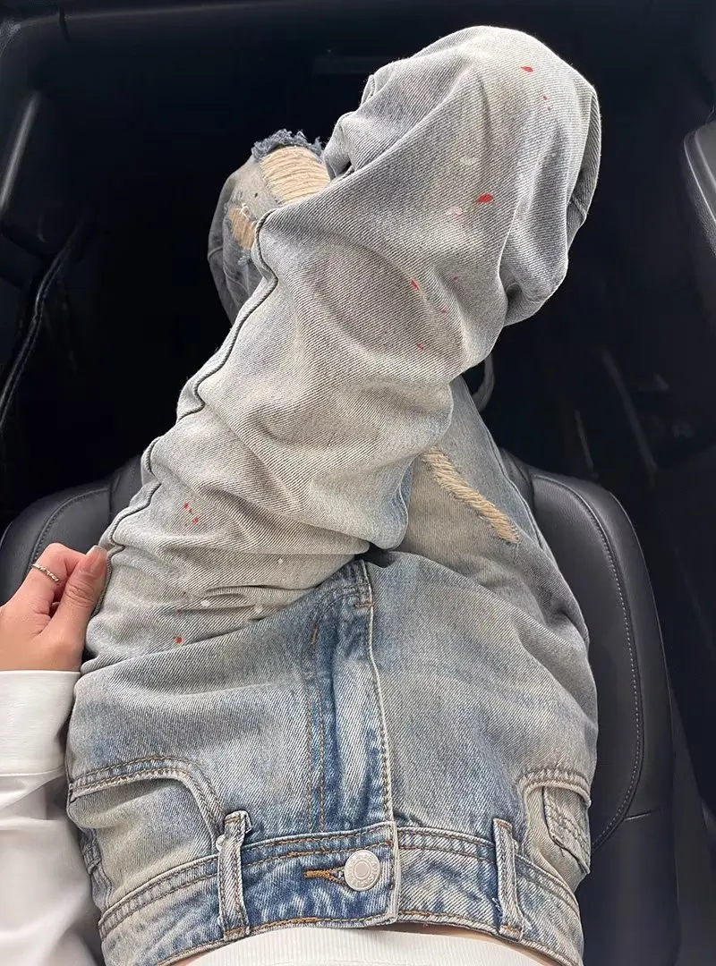 

Синие джинсы, женские брюки, хлопковые прямые джинсовые брюки, модные классические свободные брюки в стиле бойфренда, винтажные карманы, повседневные, с высокой посадкой