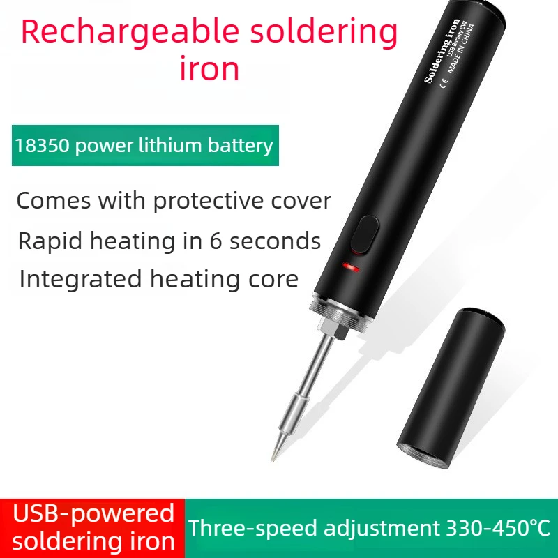 

Wireless Charging USB Soldering Iron Kit Rechargeable Cordless Heating Electric Soldering Iron 3 Speed Temperature Repair Tools