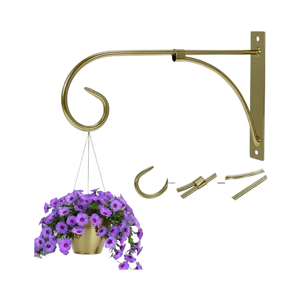 Plant Hanger Bracket Hanging Basket Hook Weather Resistant Finish Elegant Garden Display Hardware Outdoor Decor