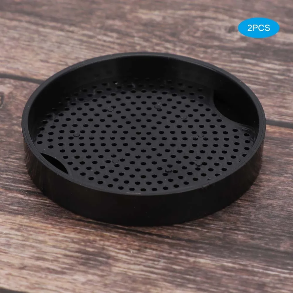 2pcs Practical Plastic Watch Dial Holder Black Diameter 6.1cm Watch Repair Tool Dial Support Plate Watch Maintenance