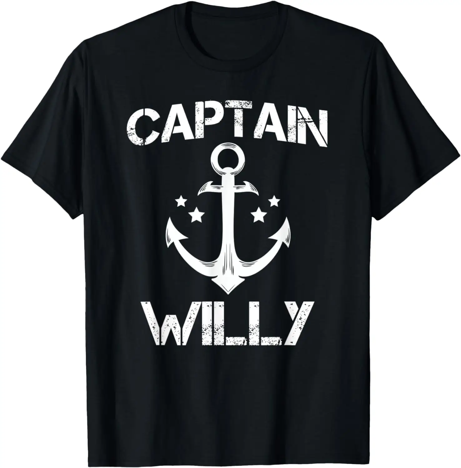 

CAPTAIN WILLY Funny Birthday Personalized Name Boat Gift T-Shirt