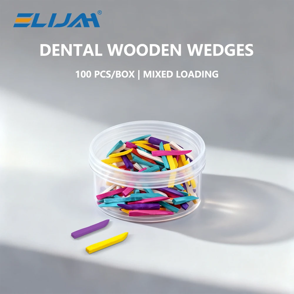 

ELIJAH 100 шт./кор. деревянные стоматологические клинья, изготовленные из натурального кленового дерева для восстановления зубов, автоклавируемые на 135 ° Стоматологический инструмент C