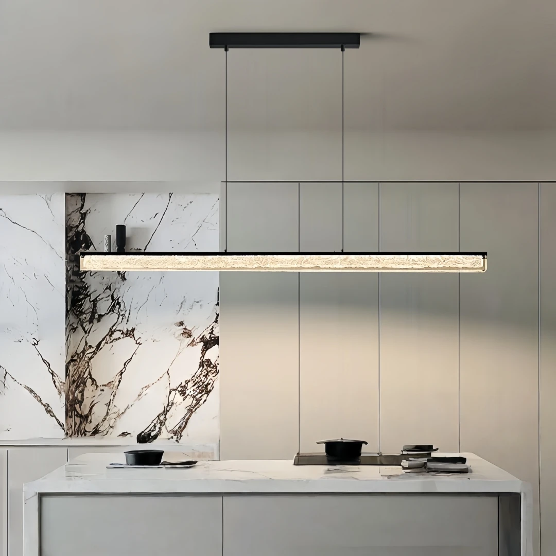 Minimalist Long Linear Strip Pendant Light for Dining Table Kitchen Island Office Desk Bar Modern Luxury Elegant Warm  DecorLamp