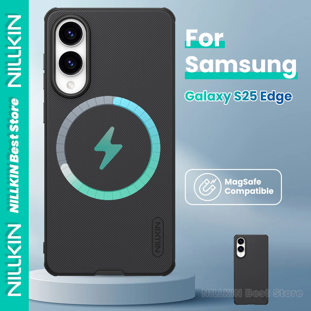 

Nillkin For Samsung Galaxy S25 Edge Case Wireless Charging Tpu Soft Edge Bump Texture Four Corners Airbag Drop Protection Case