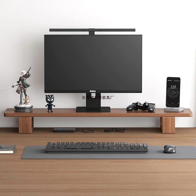 

Monitor Computer Height Rack Desktop Shelf Shelf Desk Solid Wood Storage Bracket Desktop Computer Stand