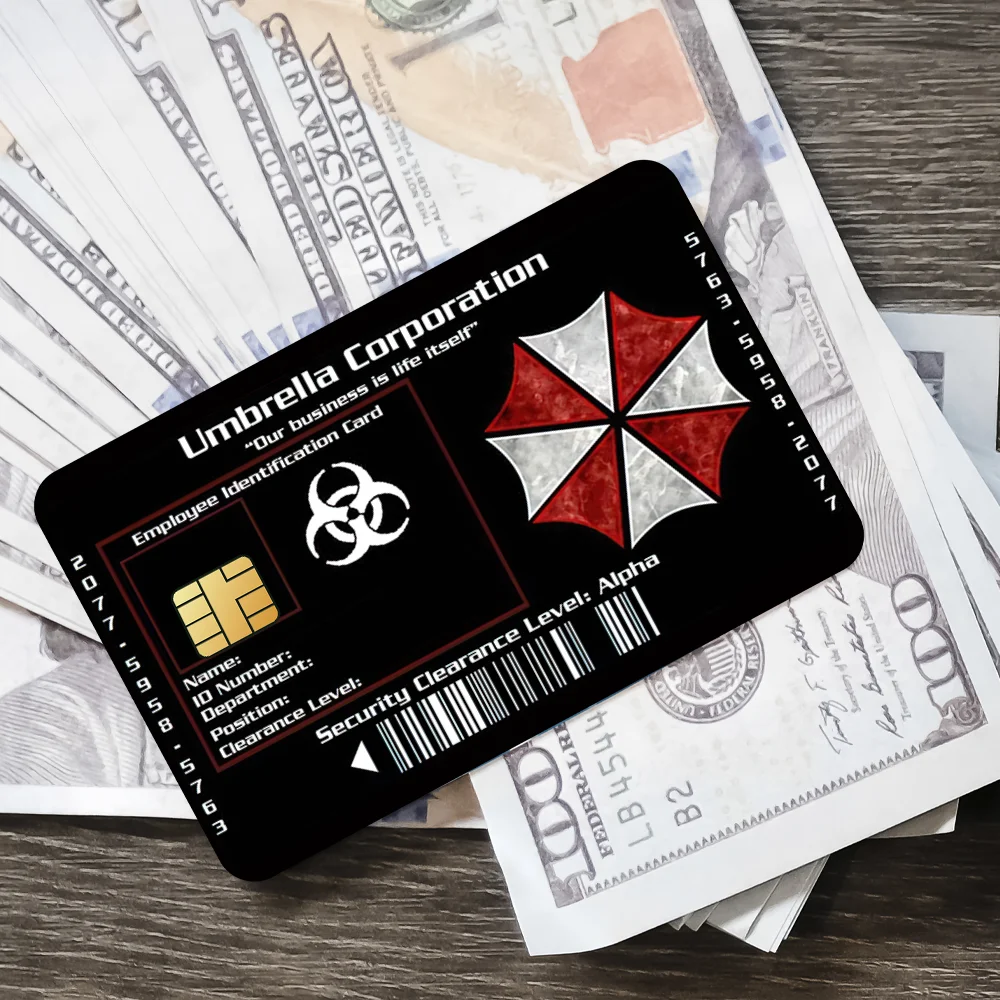 Spiel R-Resident E-Evil Bank Kreditkarten Bus Pass Aufkleber Coole Dekoration Wasserdicht 4PCS Karte – Detail 7