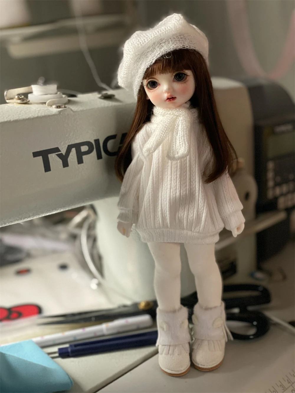 

BJD doll clothes suitable for 1/4 1/6 size Cute Cute sweatshirt legs set clothes suit doll accessories (4 points)