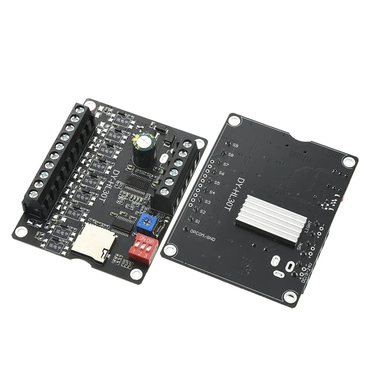 30W MP3 Voice Playback Module DY-L30T 9 Trigger Music Player Power Amplifier Board TF Card 32G Max WAV DC 12V 24V MP3 A