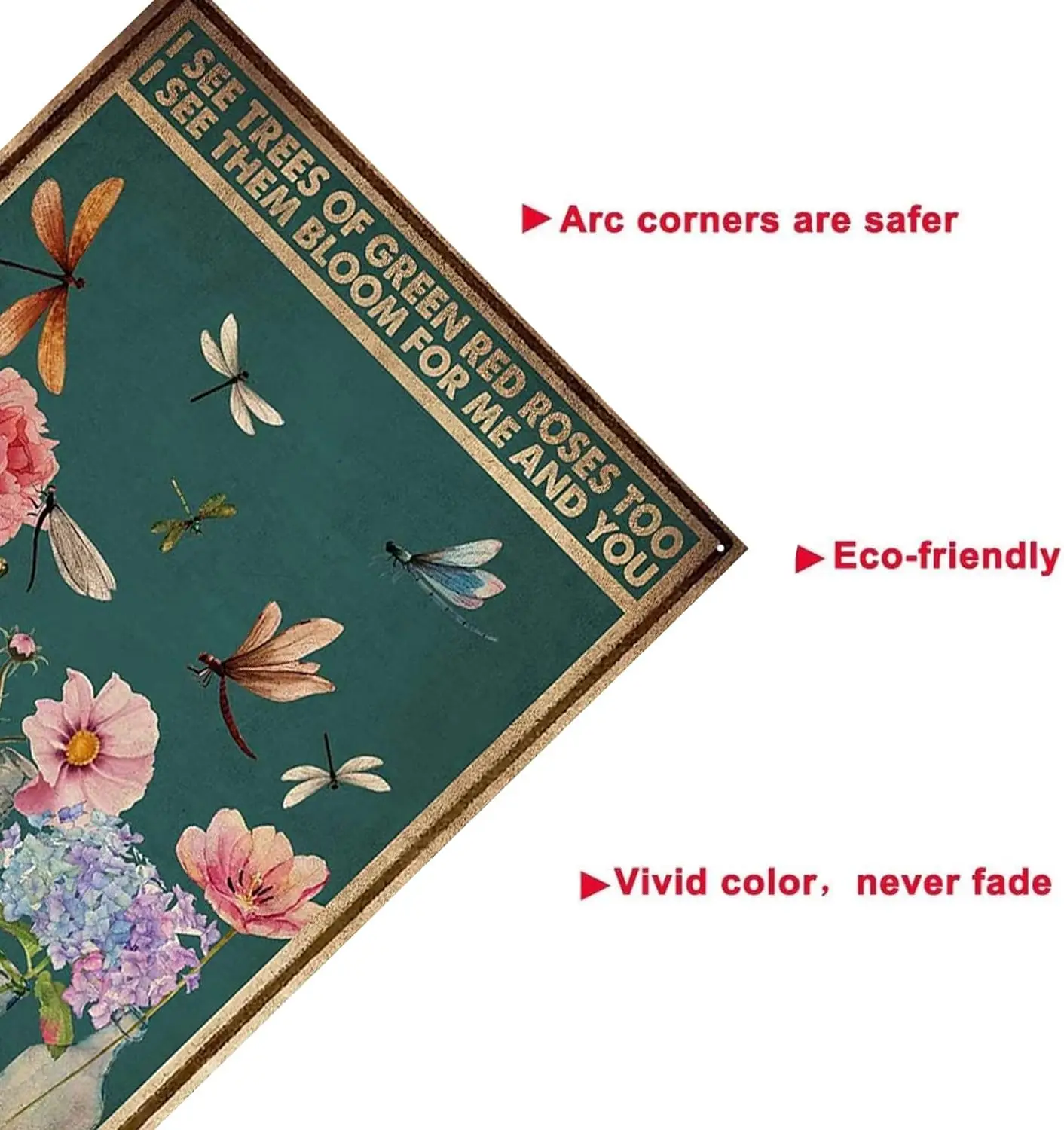 Metalowy Znak Rośliny Te Pomogą Ochronić Pszczoły Śmieszny Retro Vintage Aluminiowy Znak do Domu Ogrodu Kawy Dekoracja Ścienna Metalowa Tabliczka