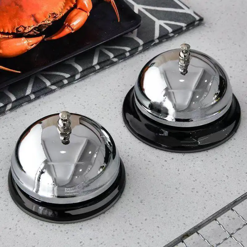 Metal Service Call Bell Desktop Reception Counter Bell For Hotel Restaurant Bar Kitchen Office