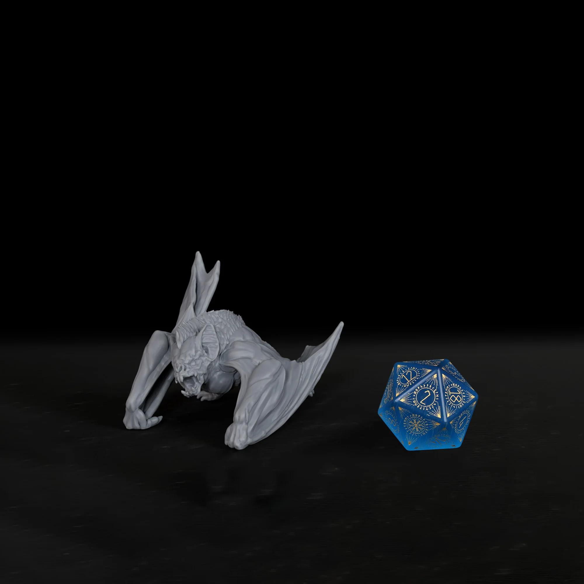 TTRPG Dire Bat Miniature Evil Creature, Tabletop Accessory for RPG Enthusiasts, Elevate Your RPG Adventures view 2