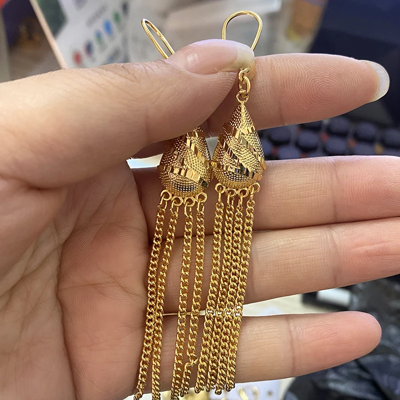 Ethiopian Earrings Arab African Eritrea Habesha Gifts  Gold Color S Jewelry for Women/Girl Wedding Party image 3