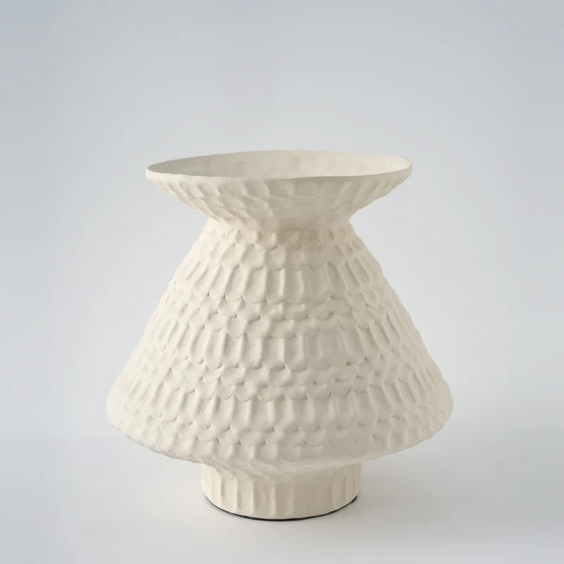 Wabi Sand medieval style imitation stone pattern ceramic vase art B & B tea room flower arrangement Chinese jewelry ornament