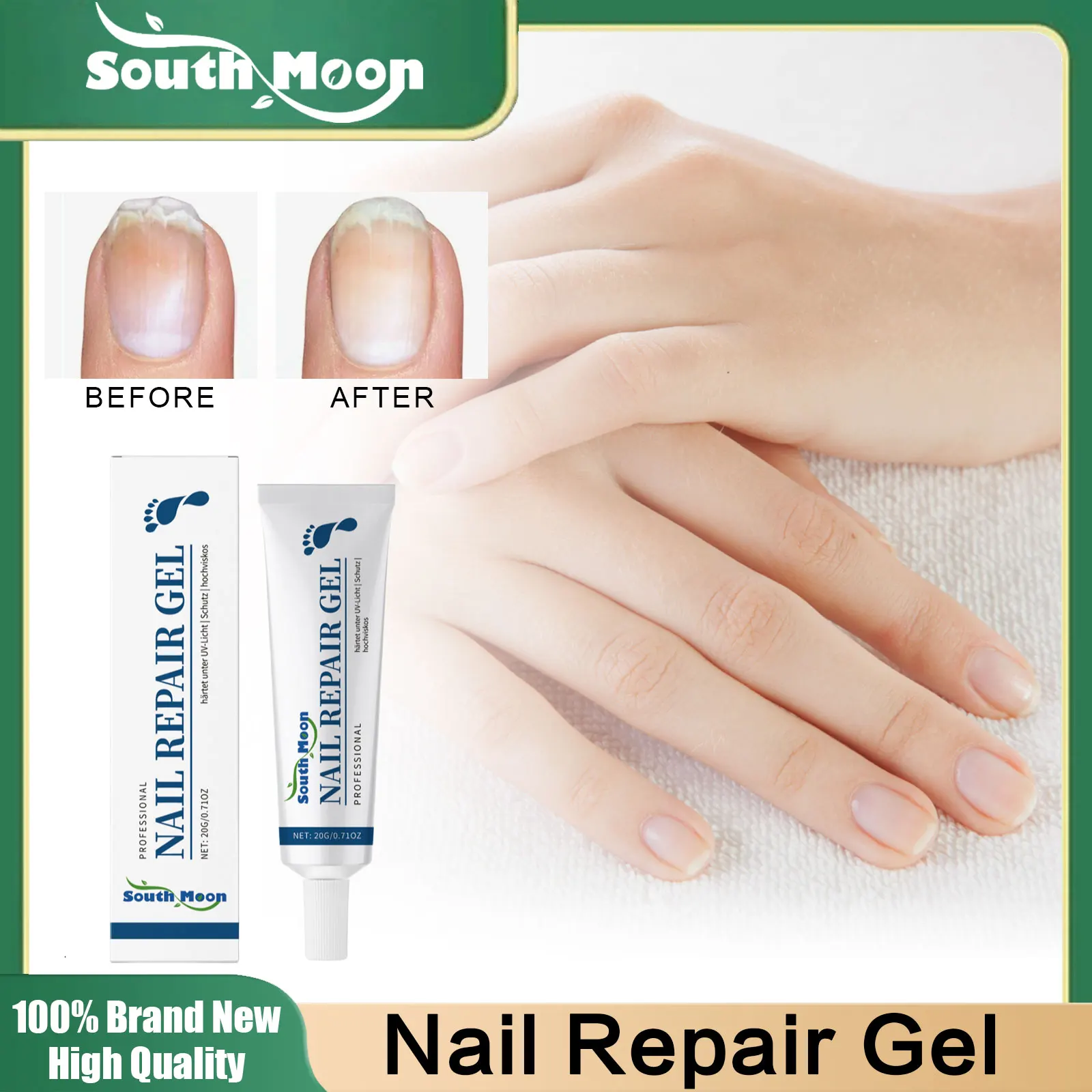 

Broken Nail Repair Gel Relieve Dry Rough Cracked Nail Strengthener Soften Cuticle Improve Toughness Nail Fungus Removal Ointment