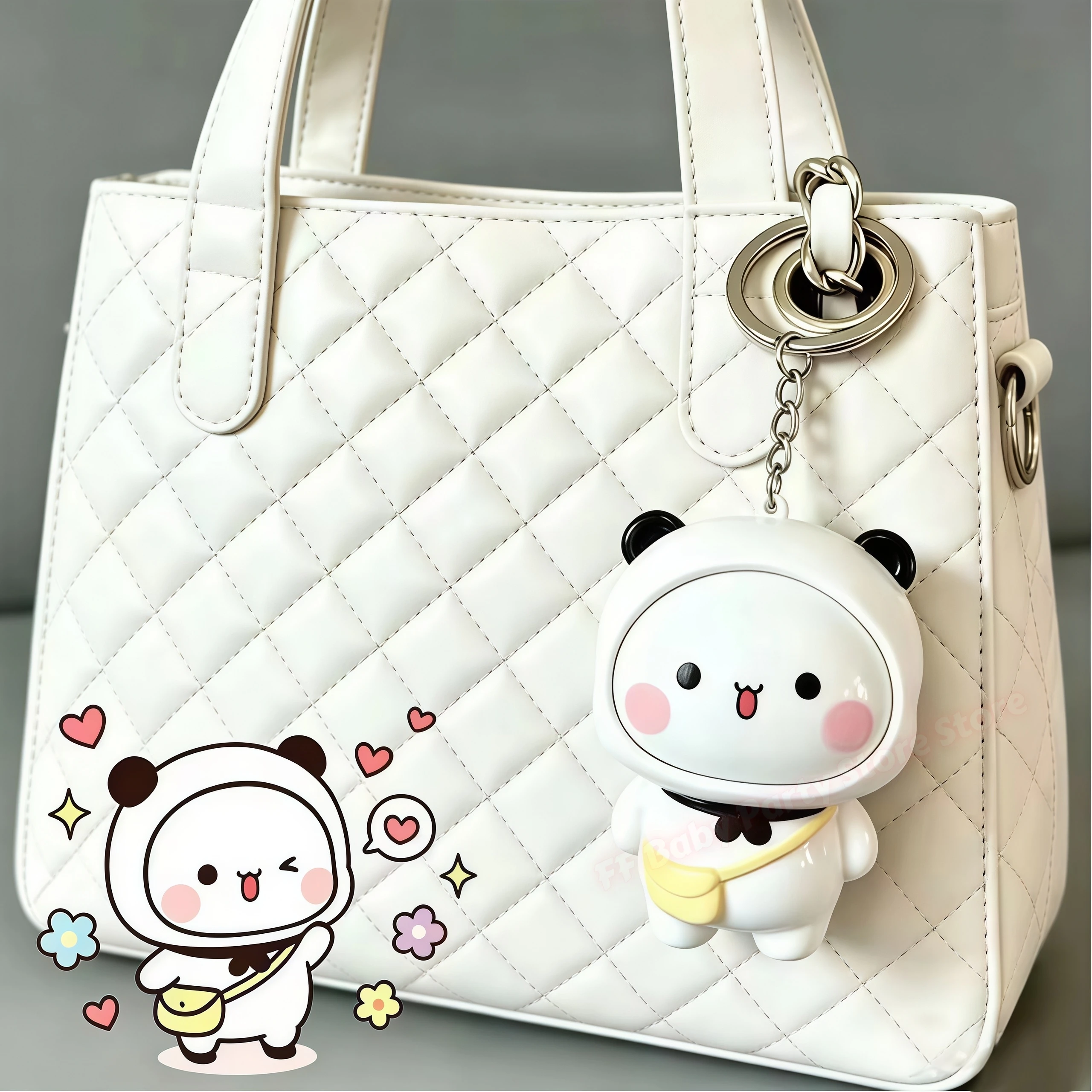 Kawaii Panda Bubu und Yier Gesichtswechsel-Puppe Niedlicher Panda Bubu Dudu Cartoon Gesichtswechsel-Schlüsselanhänger Puppe Partygeschenk – Detail 10
