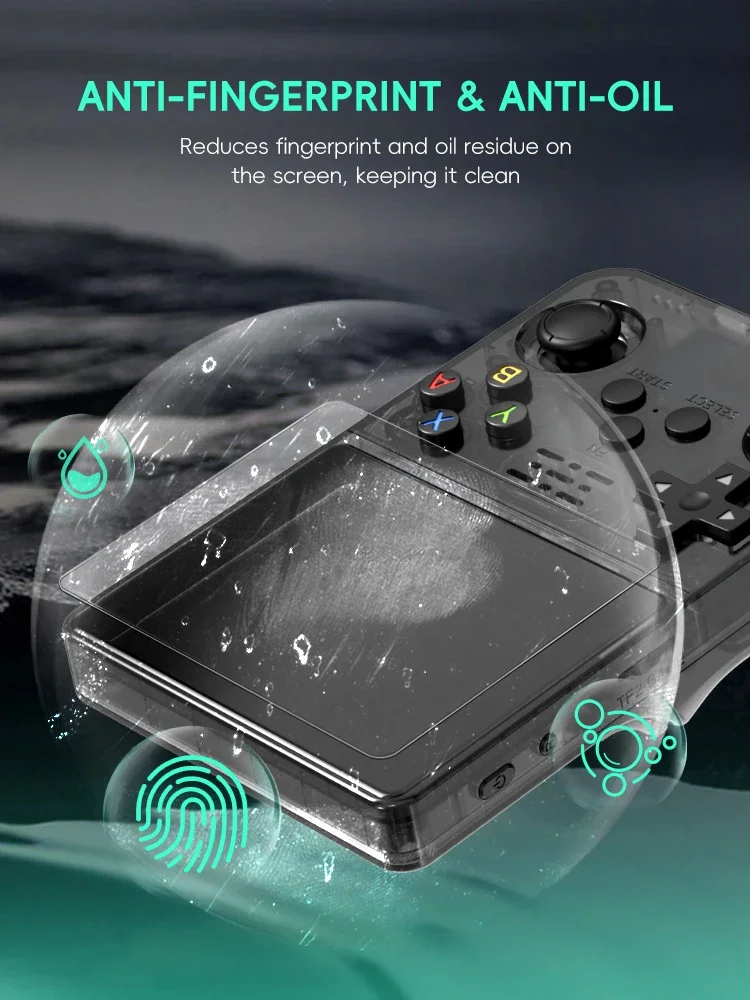 DATA FROG R36S Original Tempered Glass for 3.5Inch Player Games for RGB20S R35S Screen Protector Cover Film