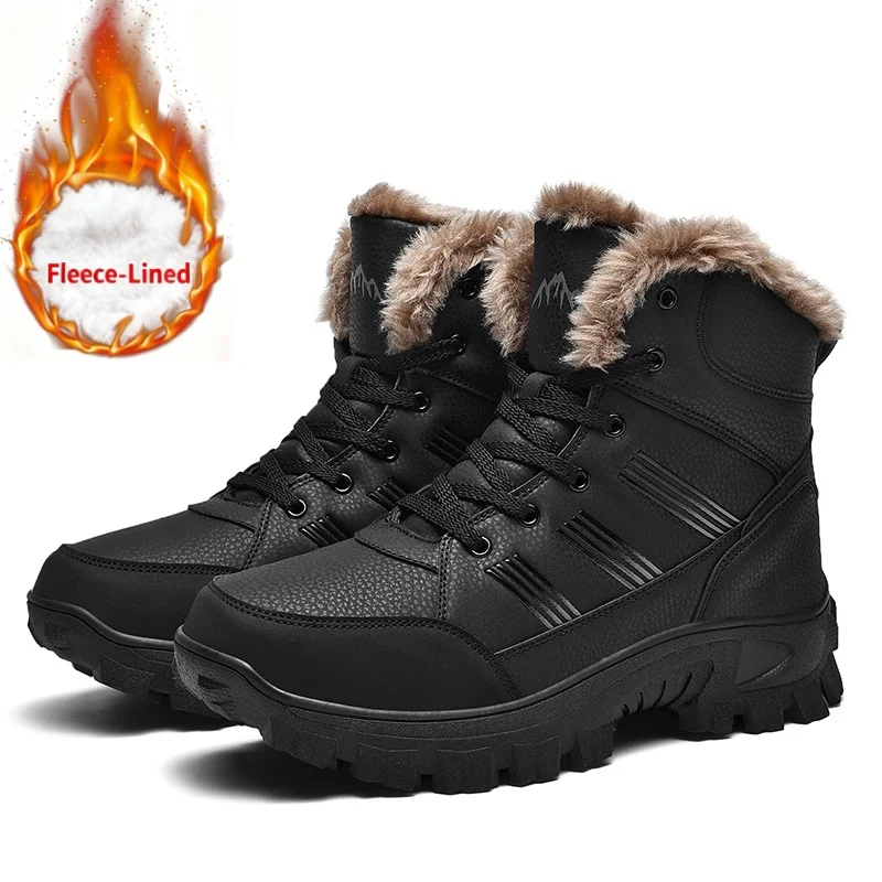 

Men's winter outdoor warm snow boots in sizes 39-48, suitable for winter outdoor hiking and leisure camping activities.