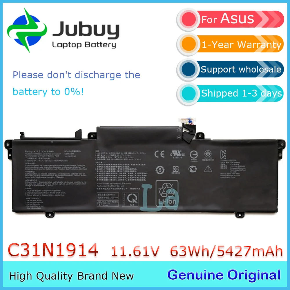 C31N1914 11.61V 63Wh Original Laptop Battery for Asus ZenBook 14 UX435EA UX435EAL UX435EGL