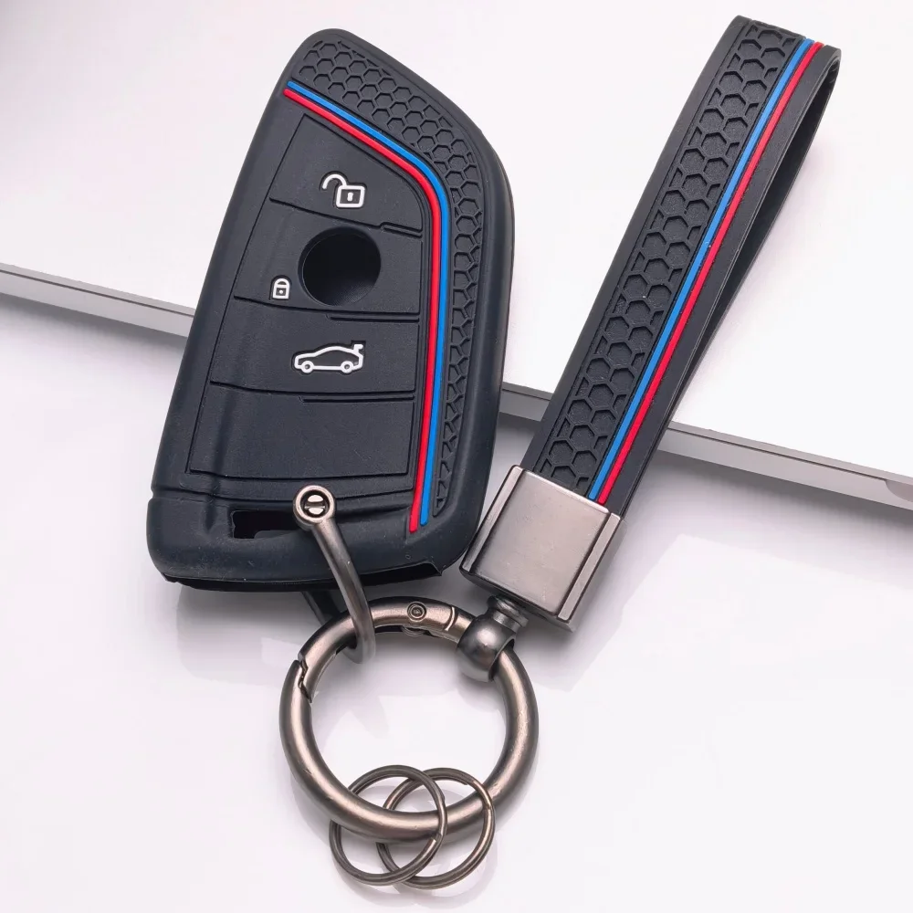 Silicone Car Remote Key Case Cover Shell Fob For BMW X1 X3 X4 X5 X6 F15 F16 G30 G20 3 5 7 Series G01 G02 G05 G11 G32 F48 F39