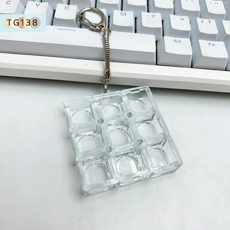 【New】DIY Keychain Keyboards Switch Tester Mechanical Keyboards Switch Testing For Different Keycap Button Fidget Toy Key Ring