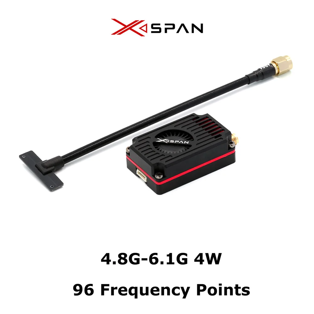RUSHFPV XSPAN 4W VTX 4.8-6.1GHz Video Transmitter Module Linear/Circular Polar Antenna for Long Range FPV Drone