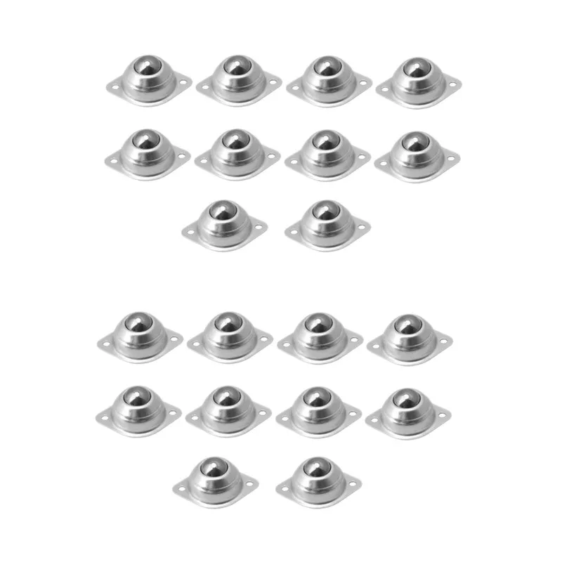 20Pcs 3CM Dia Carbon Steel CY-15A Ball Transfer Unit Ball Bearing Conveyor Roller Ball Transmission Tool