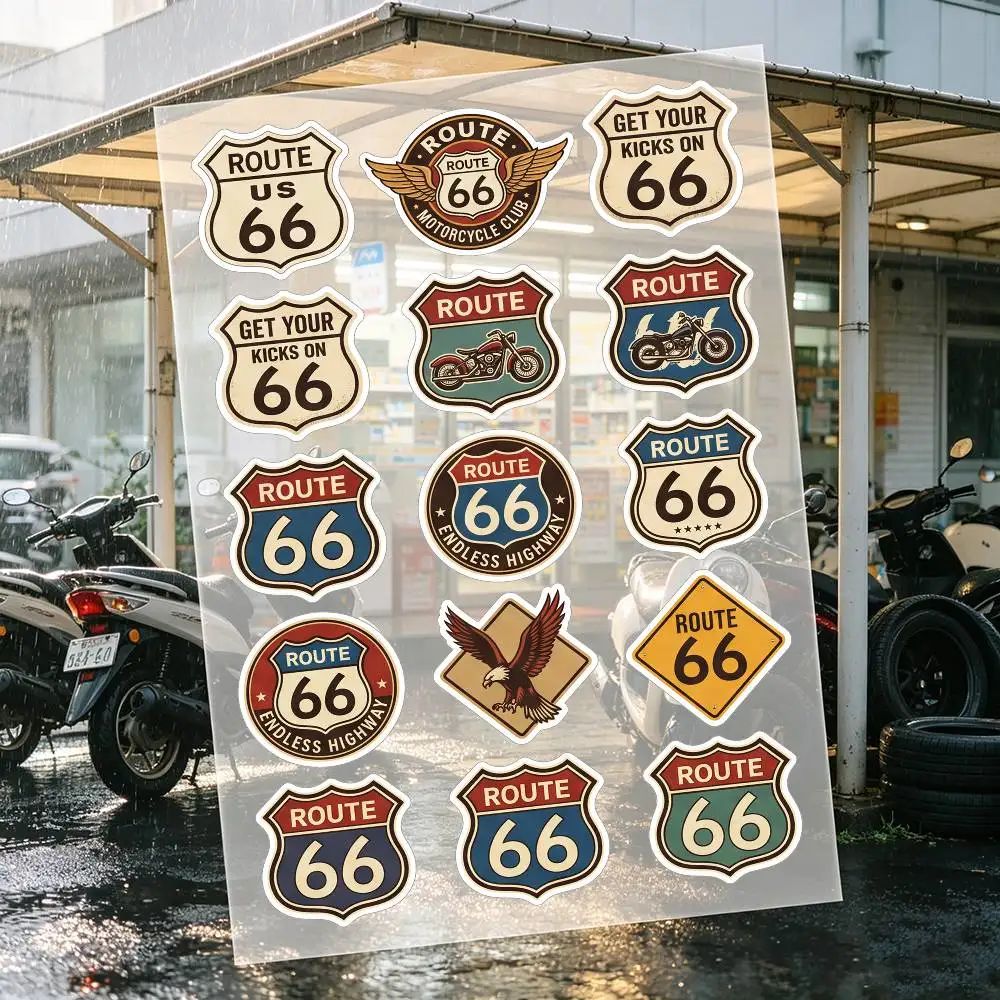 

R-Route 66 Motorcycle Stickers For Motorcycle Bodies And Helmet Reflective Stickers