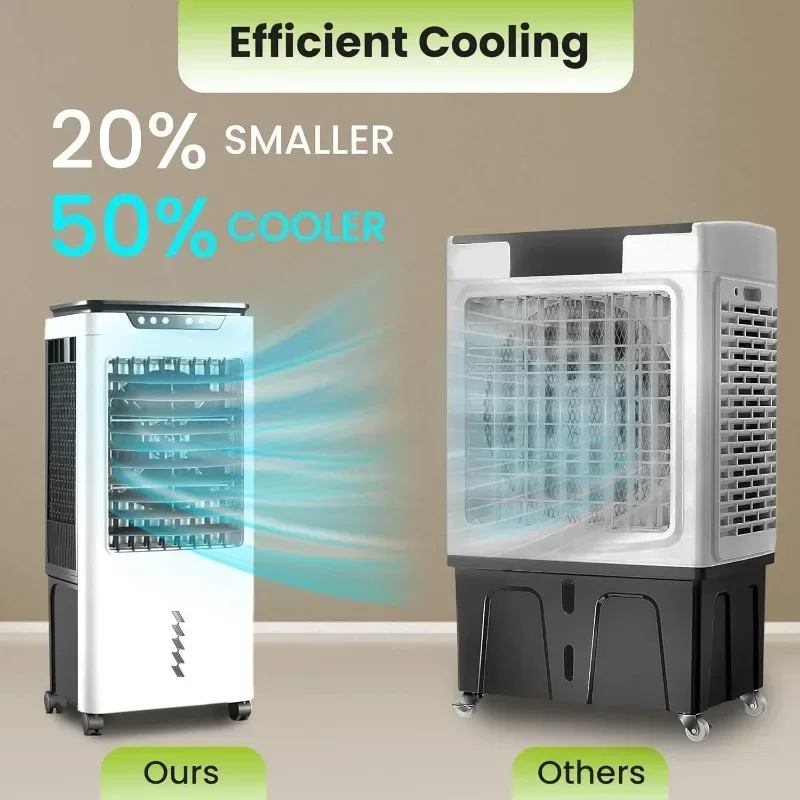 Gorilla Gadgets Powerful Swamp Cooler 5300 CFM Gallons Portable Evaporative Air Cooler Swing Mode Modern Design