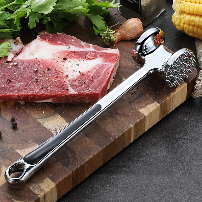 Solid Wood 304 Stainless Steel Loose Meat Hammer kitchen Tools Meat Pounders for Steak Pork Household Cooking Meal Accessories