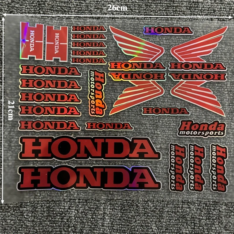 

Наклейка на мотоцикл Honda Rainbow Laser Racing Sponsor, наклейка на шлем, аксессуары для мотоциклов CBR500CR650RCBR1000RNSS350 Pcx125