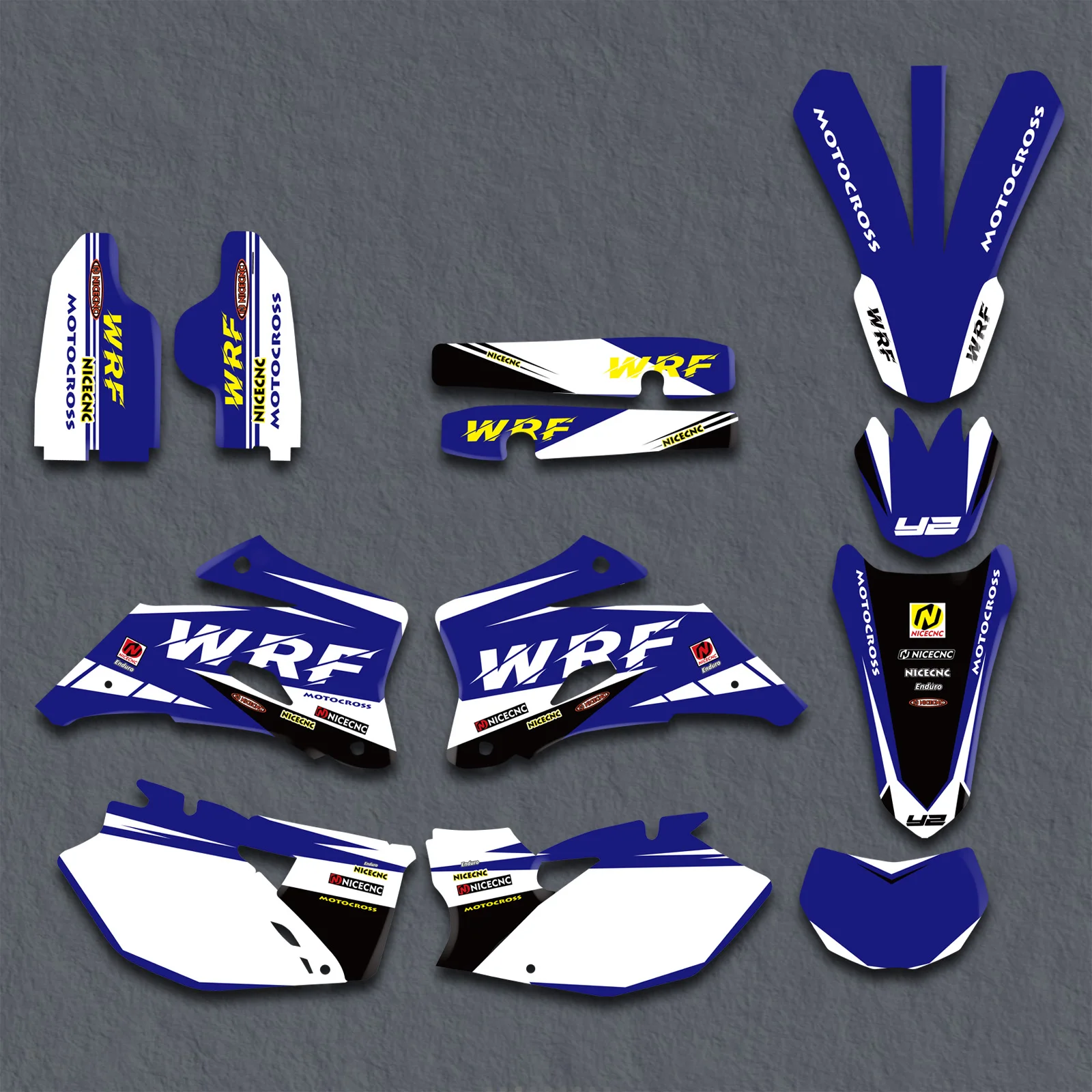 For Yamaha WR250F 2007-2013 WR450F 2007-2011 WR 250F 450F WRF 250 450 Motorcycle Graphics Background Decals Sticker Customize