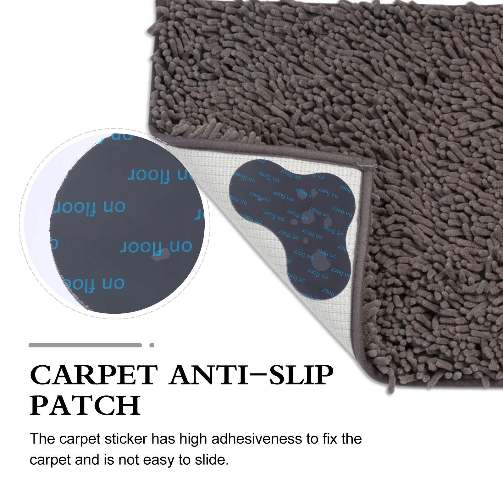 

10Pcs Anti-Slip Carpet Stickers High Adhesion Reusable Rug Fixing Pads for Hardwood Tile Floor Non-Slip Sticker for Area Rugs