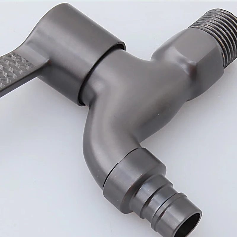 1 PC Grey 304 stainless steel grey single cooling faucet, outdoor garden faucet